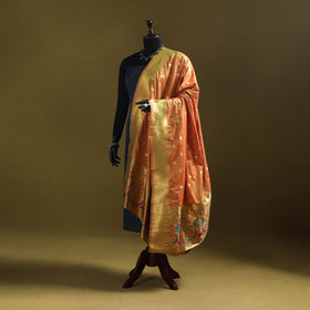 Purple - bangalore silk paithani dupatta 03 - handcrafted