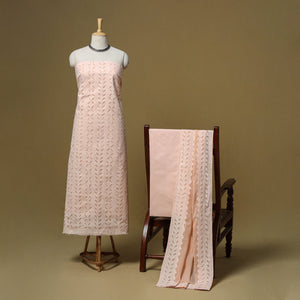 Barmer applique cut work cotton 3pc unstitched dress