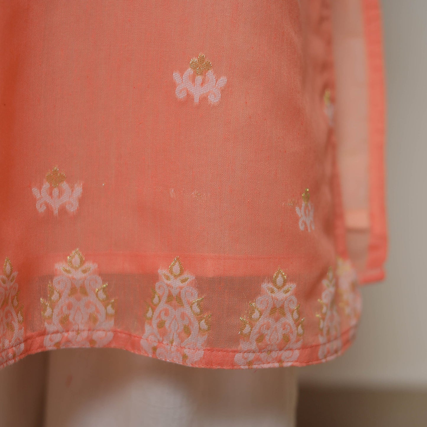  Bengal Jamdani Silk Cotton Kurta with Dupatta Set 03 