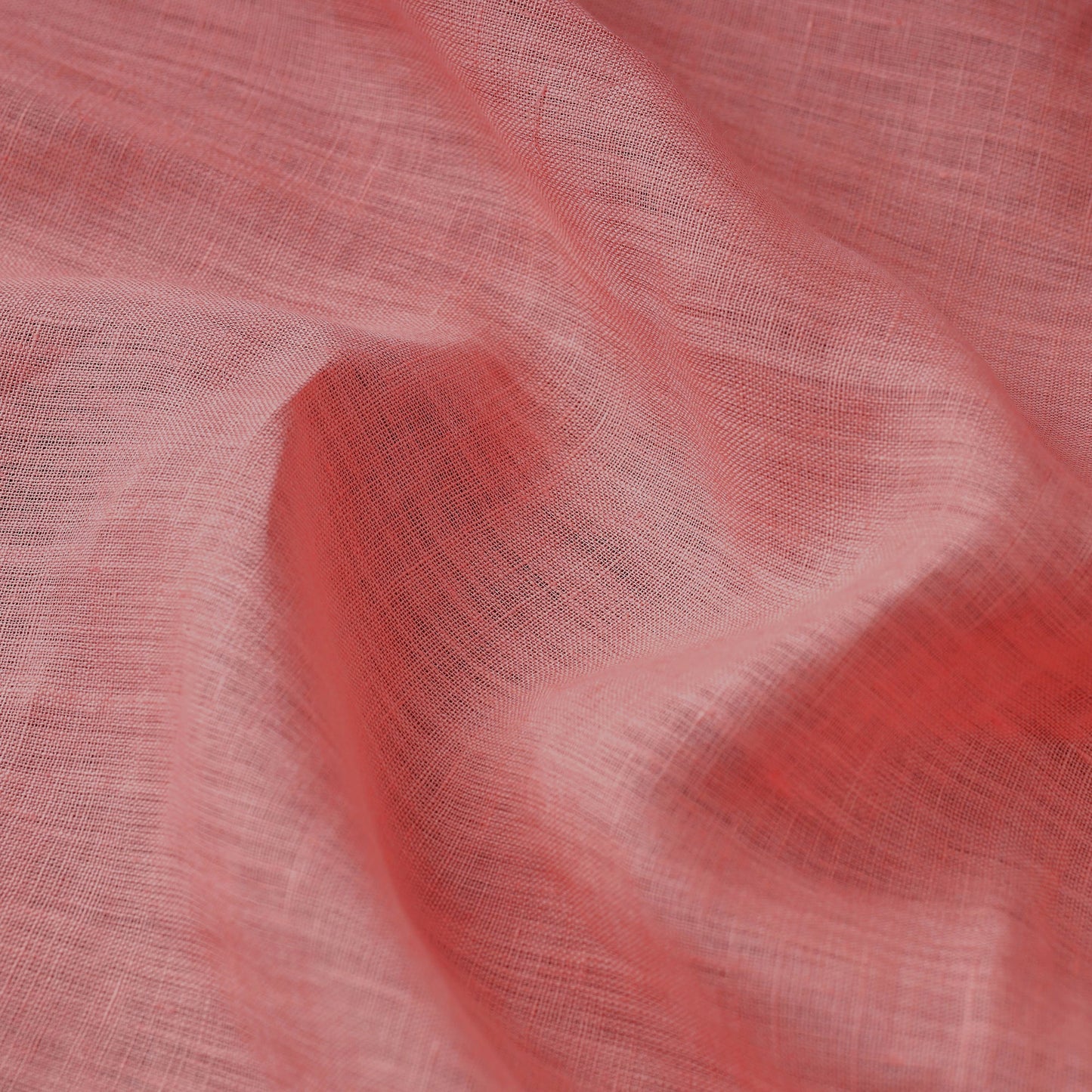 Peach Bhagalpuri Handloom Pure Linen Fabric 