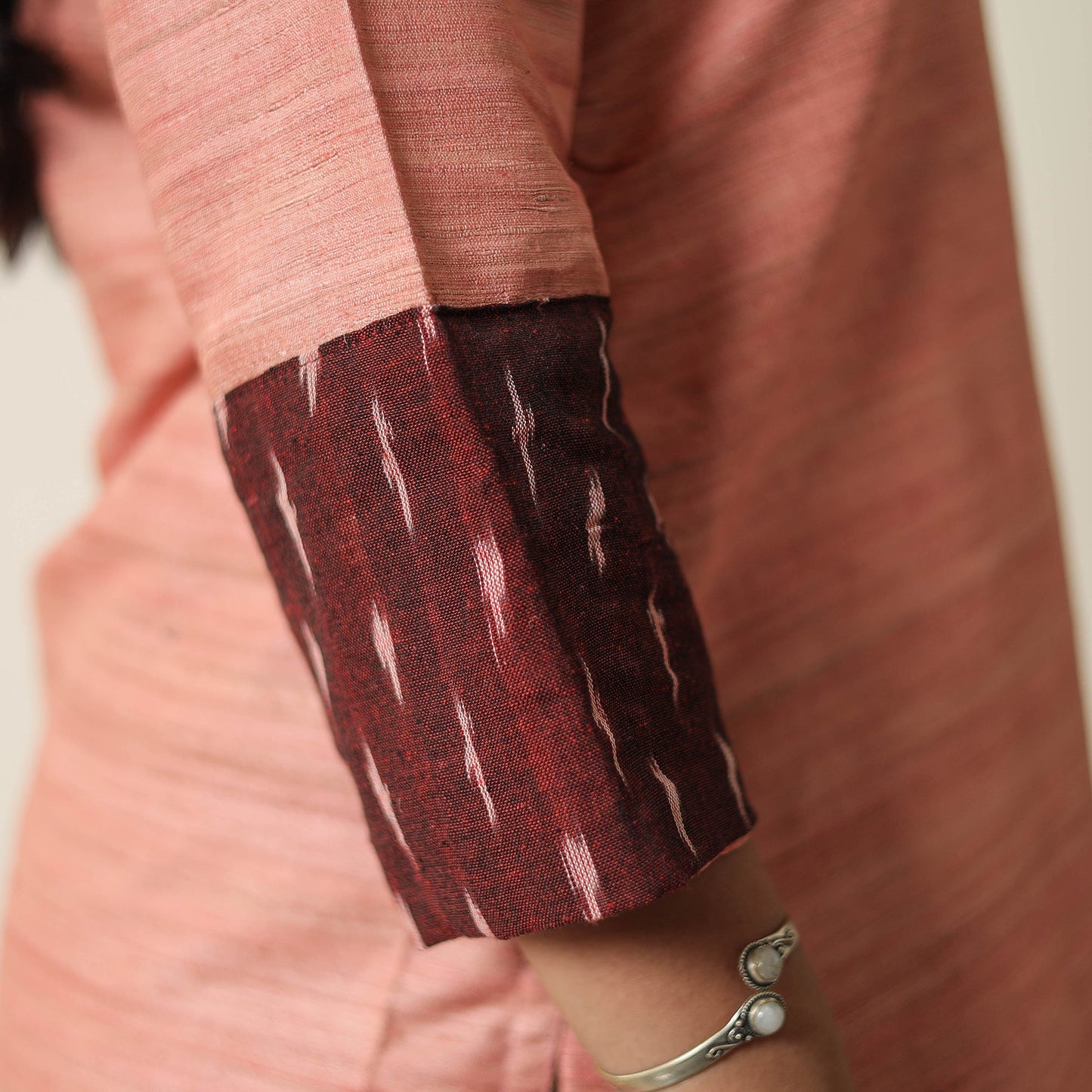 Bhagalpuri Handwoven Desi Tussar Silk Straight Kurta for Women