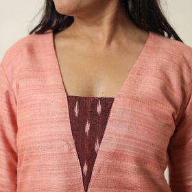 Bhagalpuri Handwoven Desi Tussar Silk Straight Kurta for Women