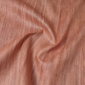 Buy Peach Bhagalpuri Handwoven Pure Desi Tussar Silk Fabric