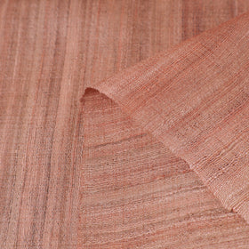 Buy Peach Bhagalpuri Handwoven Pure Desi Tussar Silk Fabric