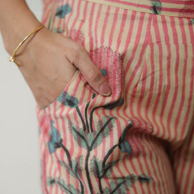 Peach - Block Printed Cotton Sanganeri Co-Ord Set 08