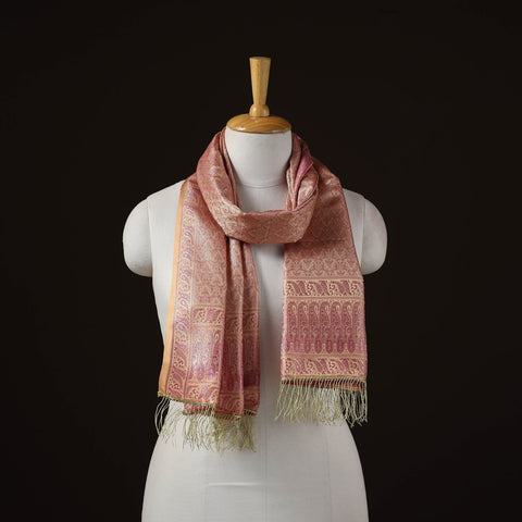 Brocade handloom semi silk banarasi stole 02 - handcrafted