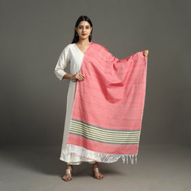  Peach Chendamangalam Kuriappilly Cotton Handloom Dupatta