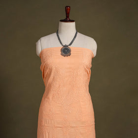 Buy Chikankari Hand Embroidery Mul Cotton Kurta Material 