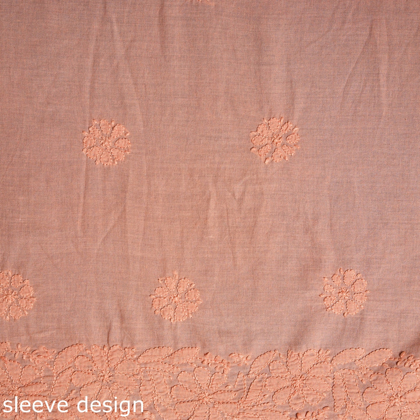 Chikankari Hand Embroidery Mul Cotton Kurta Material