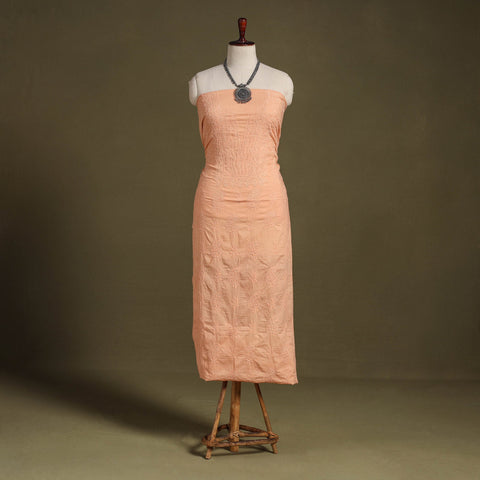 Chikankari Hand Embroidery Mul Cotton Kurta Material 