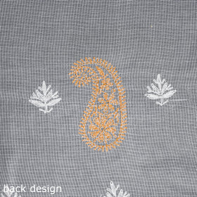 Peach Chikankari Tepchi Hand Embroidery Kota Cotton Kurta Material