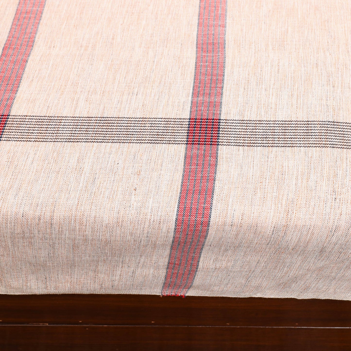 Peach - cotton double handloom bed cover (98 x 90 in) 04