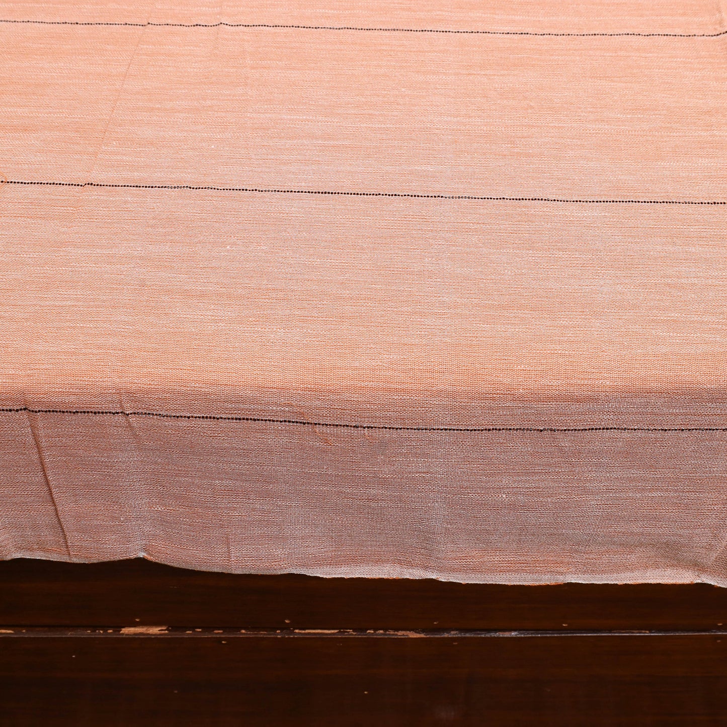 Peach - cotton double handloom bed cover (98 x 90 in) 51