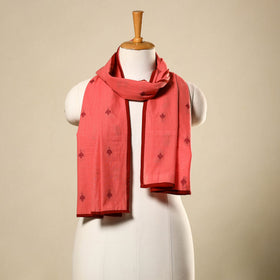  Peach Cotton Jacquard Stole