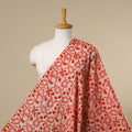 Peach - cotton kutch batik fabric 26 - handcrafted
