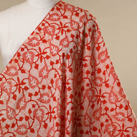 Peach - cotton kutch batik fabric 26 - handcrafted