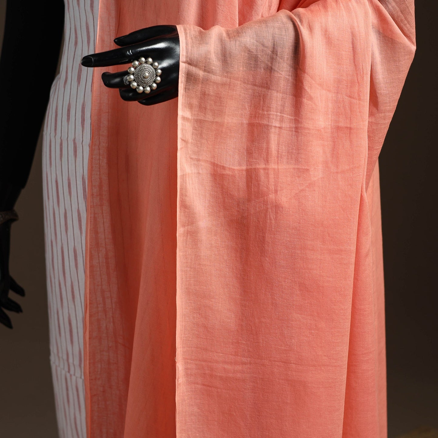 Cotton plain dupatta 11 - handcrafted