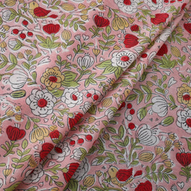 Peach - cotton sanganeri fabric 09 - handcrafted