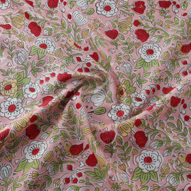 Peach - cotton sanganeri fabric 09 - handcrafted