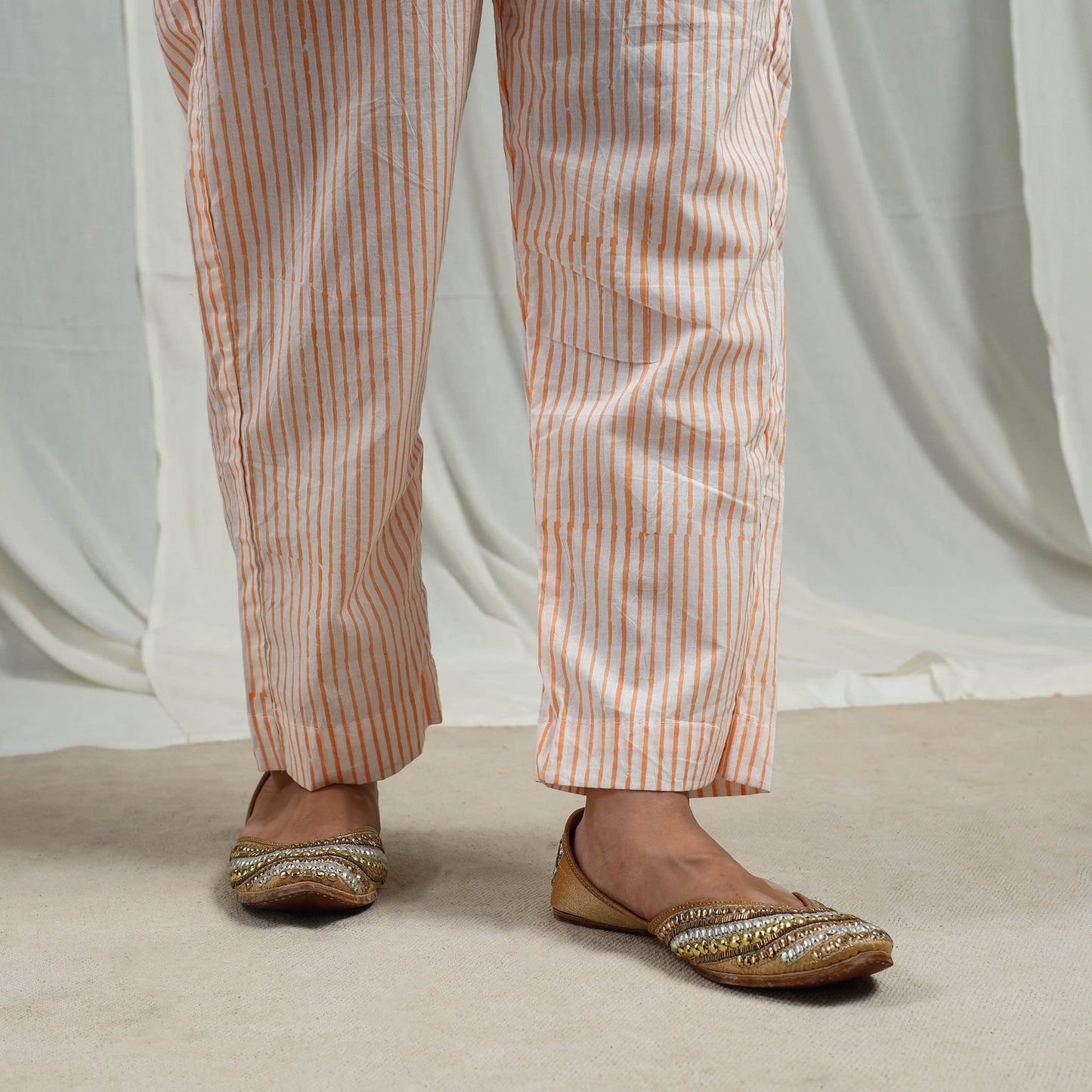 Buy Block Print Cotton Sanganeri Kurta Set