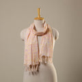 Block Print Cotton Sanganeri Stole with Tassels