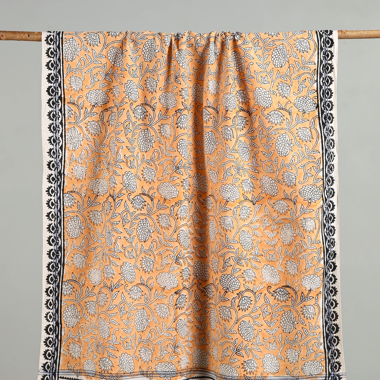 Peach - cotton sanganeri towel 11 - handcrafted