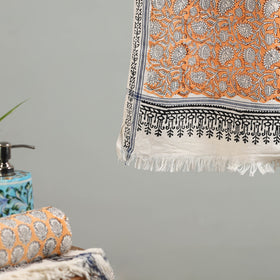 Peach - cotton sanganeri towel 12 - handcrafted