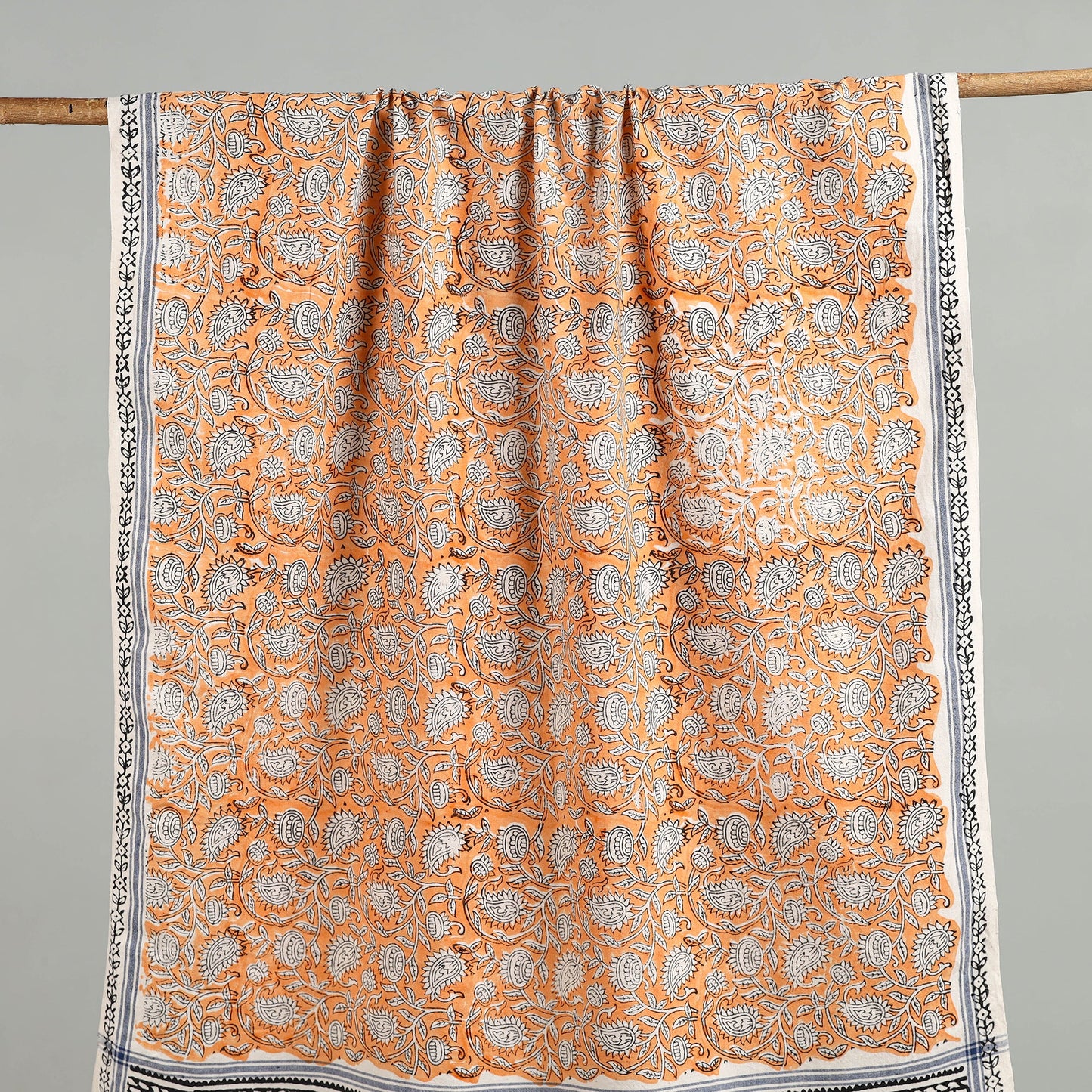Peach - cotton sanganeri towel 12 - handcrafted