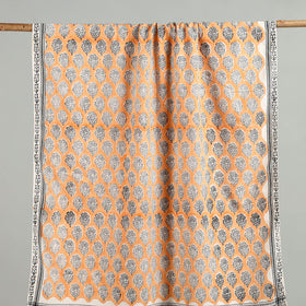 Peach - cotton sanganeri towel 17 - handcrafted