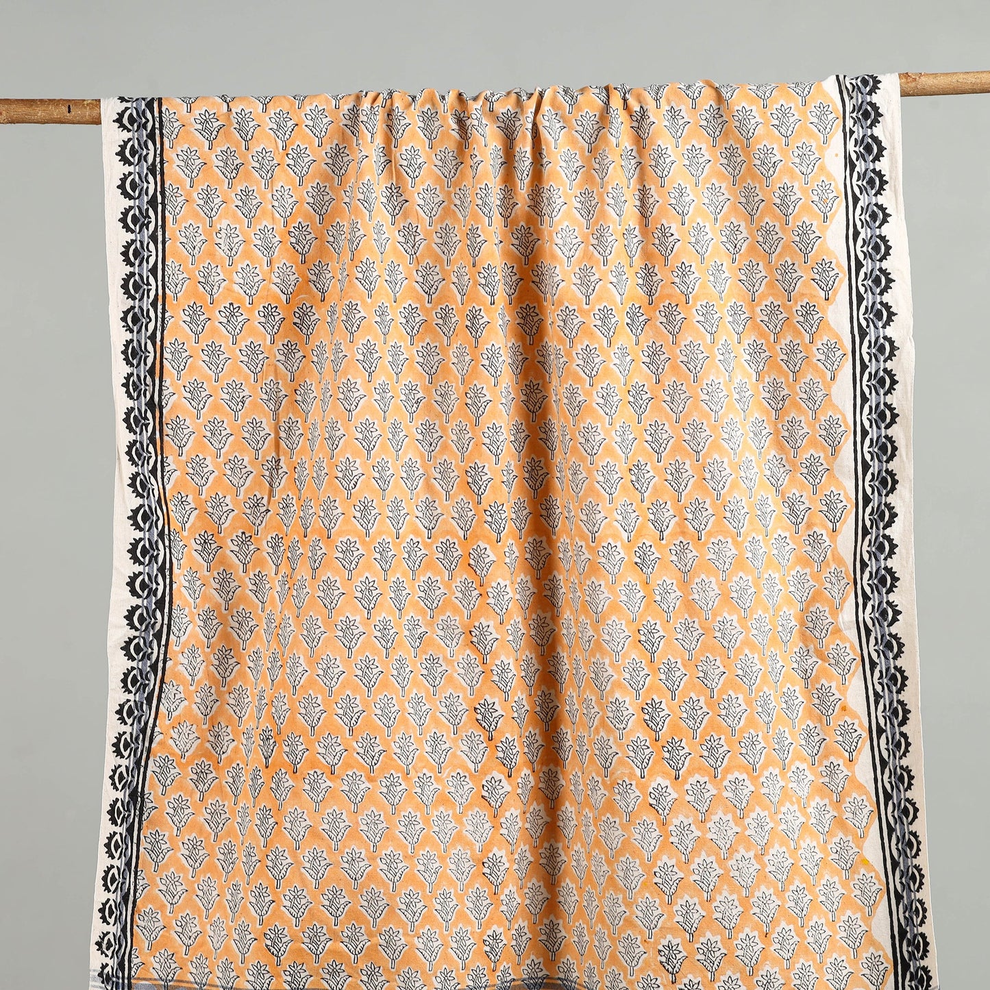 Peach - cotton sanganeri towel 18 - handcrafted