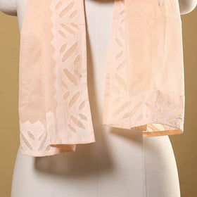 Buy Cut Work Cotton Peach Barmer Applique Stole