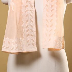 Buy Cut Work Cotton Peach Barmer Applique Stole