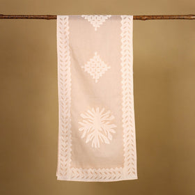 Buy Cut Work Cotton Peach Barmer Applique Stole