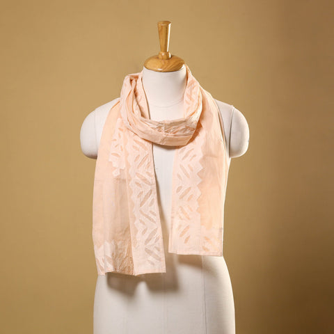  Cut Work Cotton Peach Barmer Applique Stole