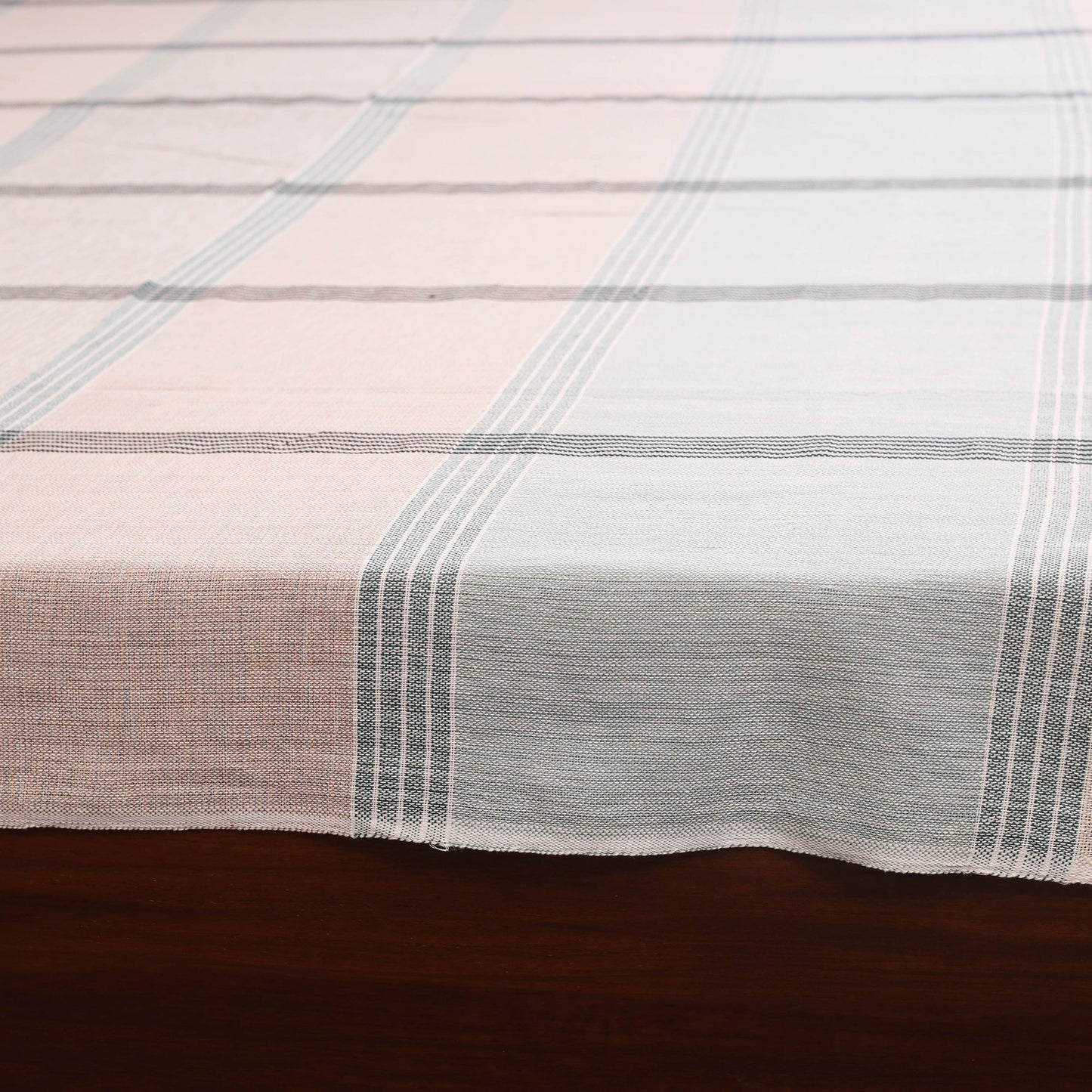 Peach - double handloom cotton bed sheet (108 x 90 in) 34
