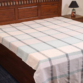 Peach - double handloom cotton bed sheet (108 x 90 in) 34