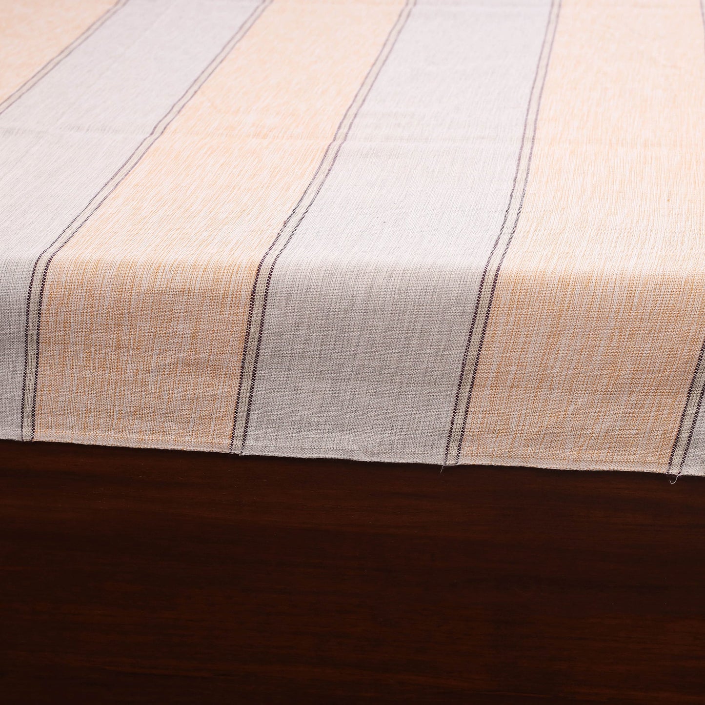 Peach - double handloom cotton bed sheet (108 x 90 in) 37