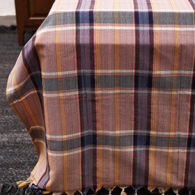 Peach - double handloom cotton bed sheet set (108 x 90 in)