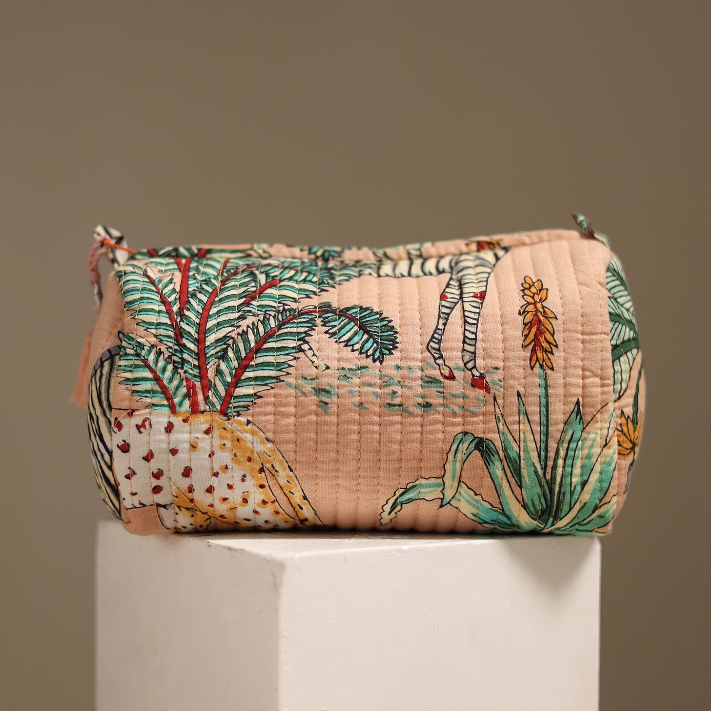 Yellow - floral hand quilted toiletry bags (set of 3) 38