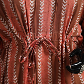 Hand batik cotton short kaftan 03 - handcrafted