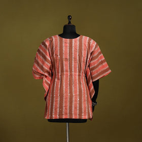 Hand batik cotton short kaftan 03 - handcrafted