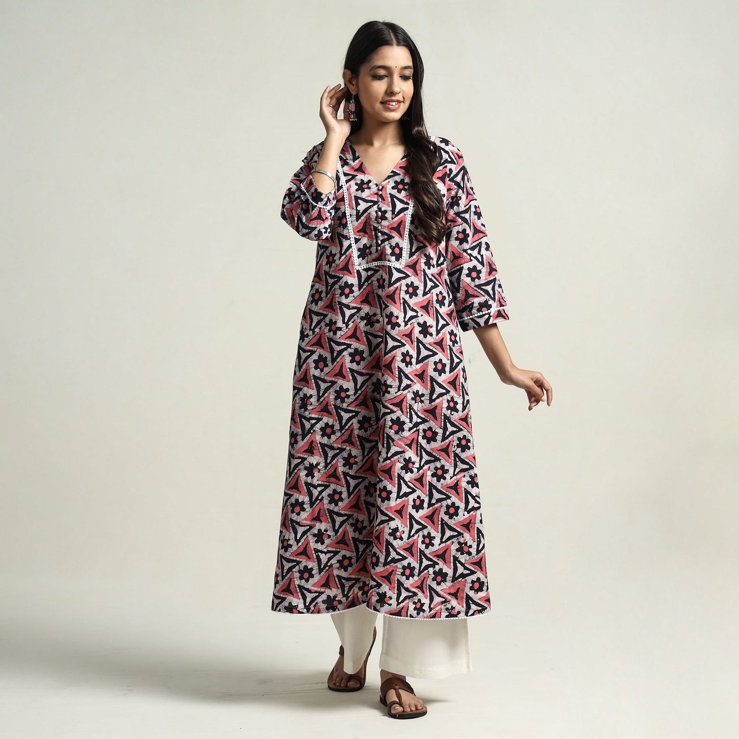 Hand Batik Printed Kurta
