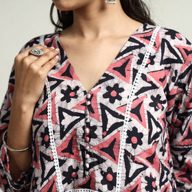 Hand Batik Printed Kurta