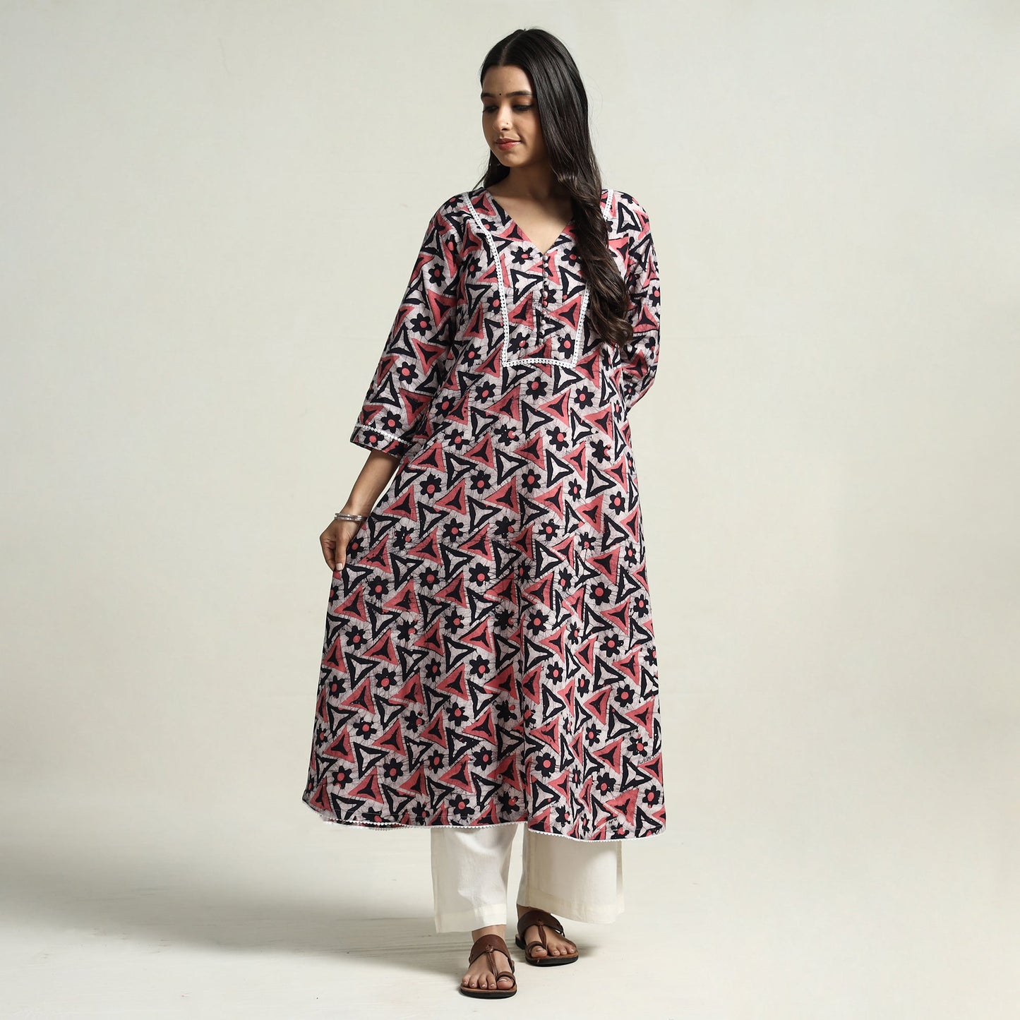Hand Batik Printed Kurta