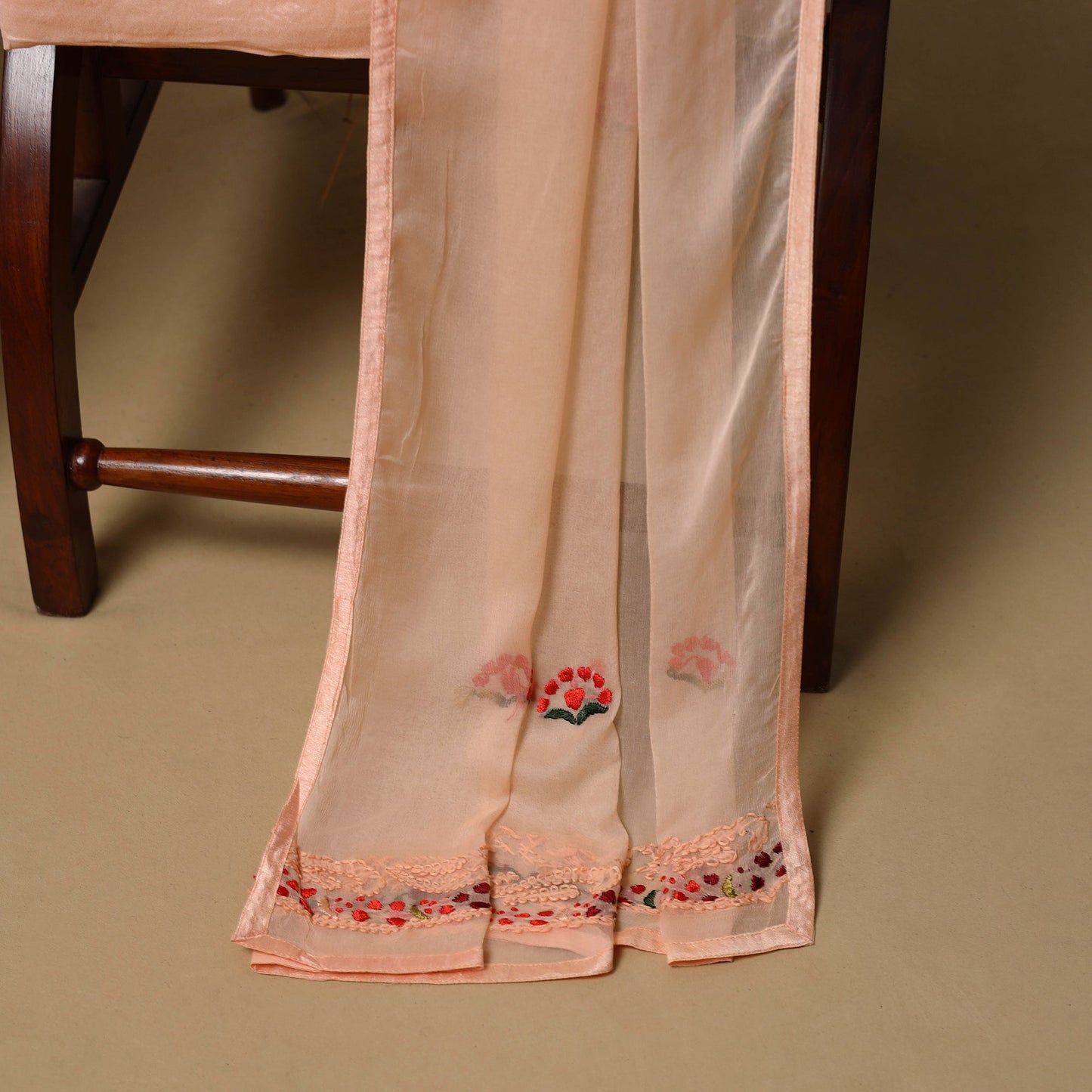 Hand embroidered muslin 3pc unstitched dress material 33