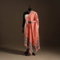 Peach - hand embroidery khes handwoven cotton kantha