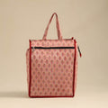Peach Handcrafted Cotton Shopping Hand Bag
