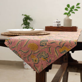 Peach Handcrafted Cotton Table Runner