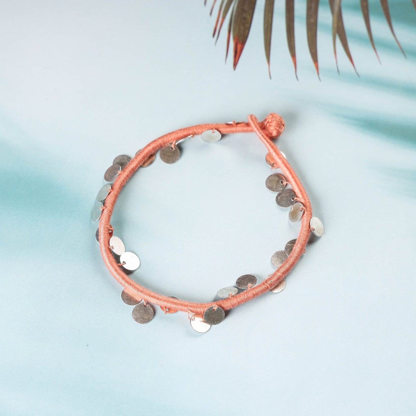  Handcrafted Patwa Thread & Sequin Work Anklet 