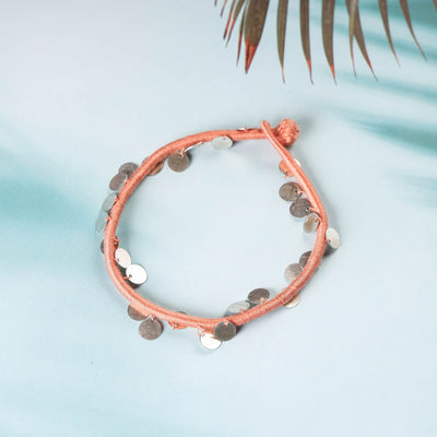  Handcrafted Patwa Thread & Sequin Work Anklet 